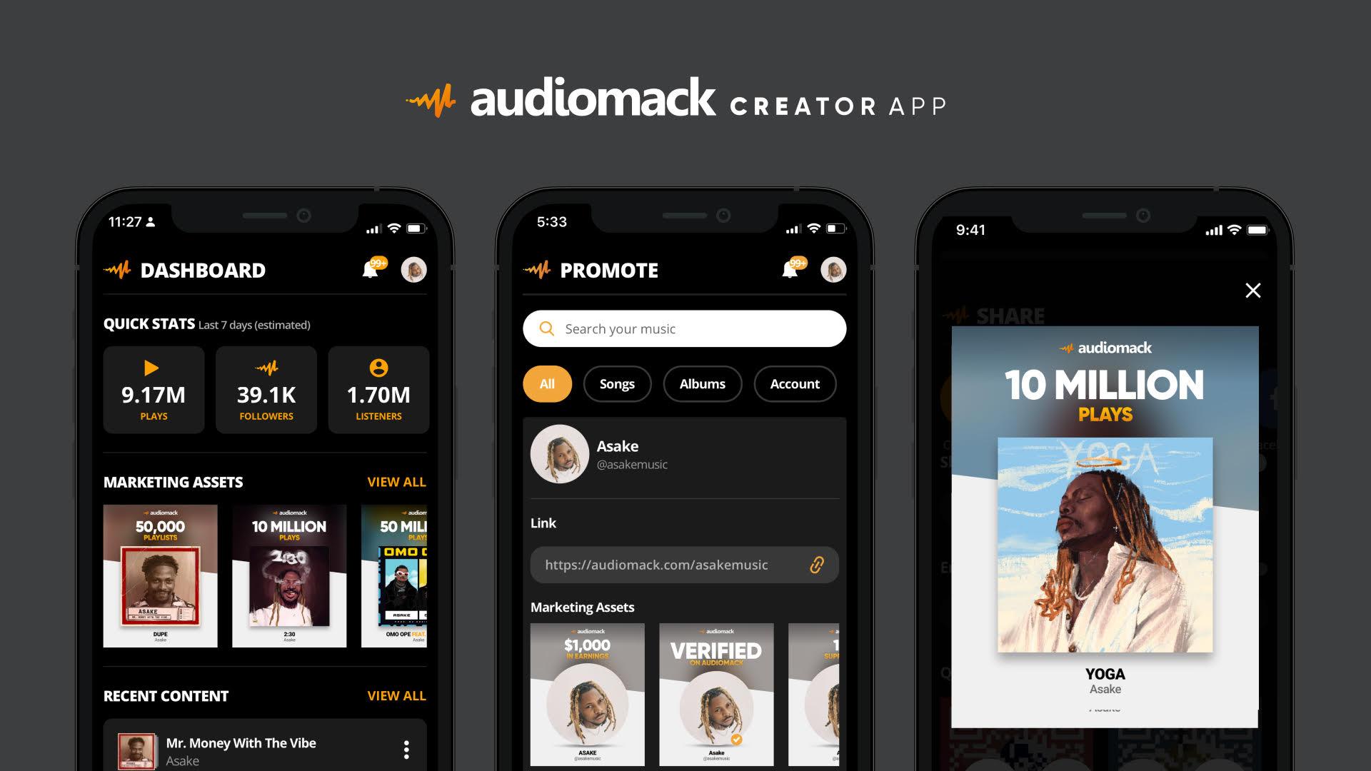 Audiomack text Image